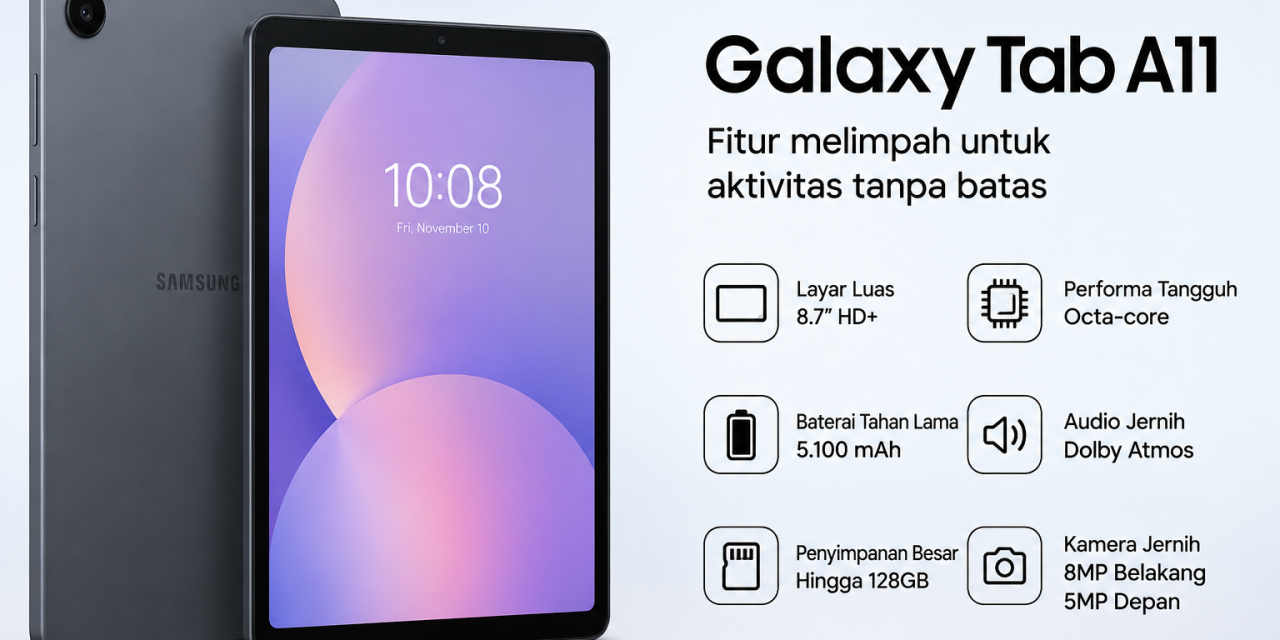 Tablet Baru Samsung Galaxy Tab A11 Rilis, Bawa Fitur Premium