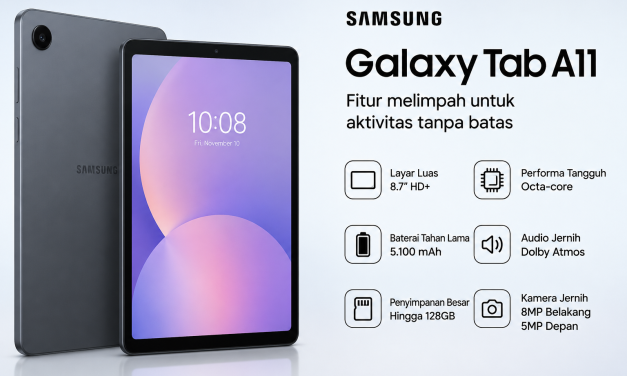 Tablet Baru Samsung Galaxy Tab A11 Rilis, Bawa Fitur Premium